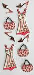 Shoes Dress and Bag Decorative Stickers with Glitter Shoes Dress and Bag Decorative Stickers with Glitter