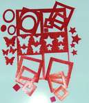 Poppy Red Glitter Diecut Multi Pack - 2 sheets