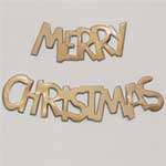 Merry Christmas Diecut -Gold