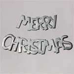 Merry Christmas Diecut -Silver Merry Christmas Diecut -Silver