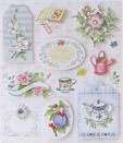 Flowers & Tea Pot - 3D Decoupage Stickers