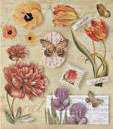 Autumn Glittery Flowers - 3D Decoupage Stickers