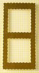 Deckled Double Frame Textured Gold