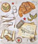 Pilot Memorabilia - 3D Decoupage Stickers