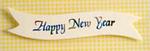 Banner - Holographic Happy New Year Cream Banner