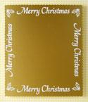 Xmas Panel - Large Merry Christmas Border Panel - Gold & White Xmas Panel - Large Merry Christmas Border Panel - Gold & White