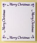 Xmas Verse - Large Merry Christmas Border Panel - White & Lilac Xmas Verse - Large Merry Christmas Border Panel - White & Lilac