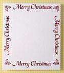 Xmas Panel - Large Merry Christmas Border Panel- White & Red Xmas Panel - Large Merry Christmas Border Panel- White & Red