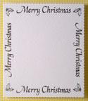 Xmas Panel - Large Merry Christmas Border Panel - White & Silver