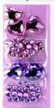 Rhinestone Sparkly Hearts & Round Gem Stone Pack