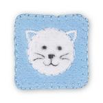 CAT Luxury Blue Cat Fabric Motif