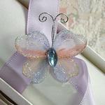 Wired Sheer Pale Multi Colour Fabric Butterfly Wired Sheer Pale Multi Colour Fabric Butterfly