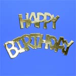 HAPPY BIRTHDAY in Gold Pack of 5