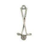 Golf - Crossed Golf Clubs Charm