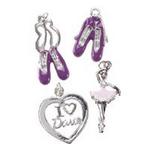 Painted Ballet Dancing Theme Charm Set