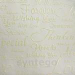 Romance (White Embossed in Ivory) - Vellum Paper