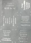 Metallic Birthday Verses on Vellum for Backing Plate - Silver