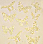 Die Cut Glitter Butterflies Cream