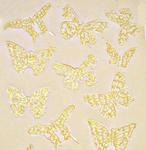 Die Cut Glitter Butterflies Cream