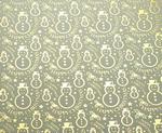 Gold Snowmen & Text Foil embossed 220gsm Card