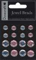 Jewel Brads - Blue & Pink