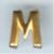 Brass Letter 'M' Nailhead