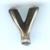 Brass Letter 'Y' Nailhead