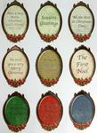 Gold Embossed Christmas Oval Plaques