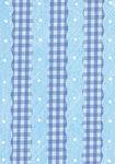 Border Panel - Blue Polka Dots & Checks