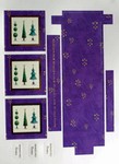 Deep Purple Christmas Trees Waterfall Card