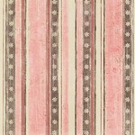 Kelly Panacci - Pink & Brown Daisy striped Scrapbooking Paper 12
