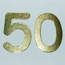 Diecut '50' Gold