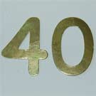 Diecut '40' Gold