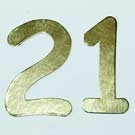 Diecut '21' Gold