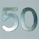 Diecut '50' Silver