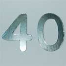 Diecut '40' Silver