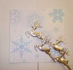 Silver Reindeer Gatefold Card