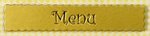 WEDDING - Banner - Menu Gold Pack of 25 WEDDING - Banner - Menu Gold Pack of 25