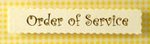 WEDDING - Banner - Order of Service Gold & Cream Pack of 25 WEDDING - Banner - Order of Service Gold & Cream Pack of 25