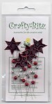 STARS Decorative Metallic Stars - Red