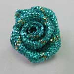 Metallic  Turquoise Rose Bud