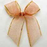 Peach & Gold Luxury Bow