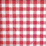 Machined Mulberry Paper - Red Checked