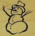 Scribble Snowman - Rubber Stamp