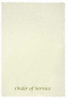 Gold 'Order of Service'-Ivory Deckled Cards